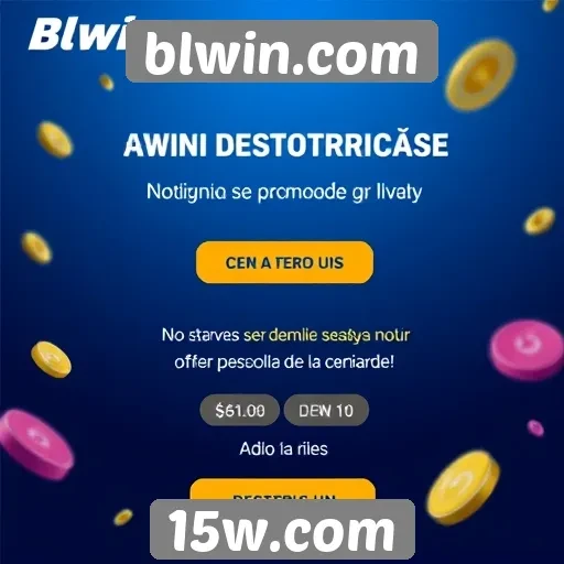 Promoções destacadas no site blwin.com para novos usuários